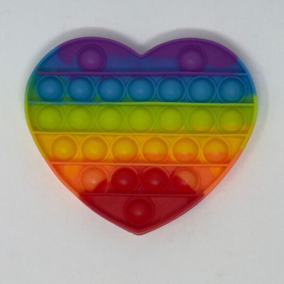 Rainbow Pop It Fidget Toy Set – Heart & Butterfly - Picture 3 of 4